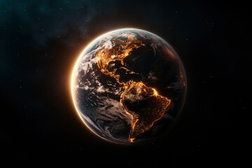 Earth at Night A Stunning View of the Americas from Space