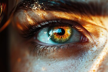 close up of eye