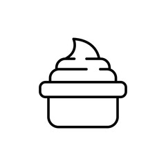 Mayonnaise outline icons, minimalist vector illustration ,simple transparent graphic element .Isolated on white background