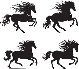 Horse Silhouette Vector Set – Majestic Equine and Animal Designs