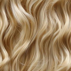Naklejka premium Golden blonde wavy hair texture seamless background realistic salon design for hairstylist branding wig product packaging beauty industry haircare visuals swatch color sample lux chic inspo wig 