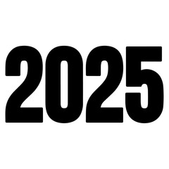 2025 bold lettering vector