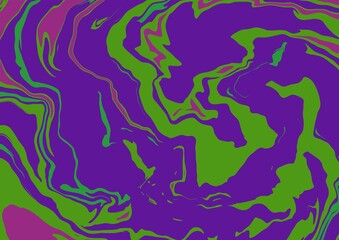 Fototapeta premium arrière plan abstrait suminagashi avec mouvement et texture liquide de couleur violet et vert 