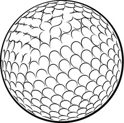 A golf ball cartoon sports icon illustration