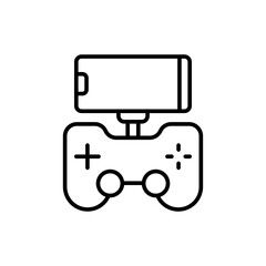 Obraz premium Mobile game outline icons, minimalist vector illustration ,simple transparent graphic element .Isolated on white background