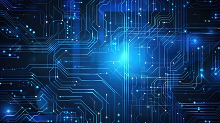 Fototapeta premium Dynamic blue light rays in motion abstract vector design for science and technology wallpaper 