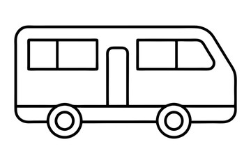 Minimal Transit Icon Line Art Vector