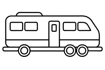 Minimal Transit Icon Line Art Vector