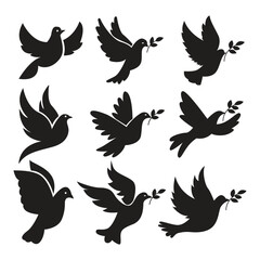 Fototapeta premium Dove of Piece Logo Vector Illustration
