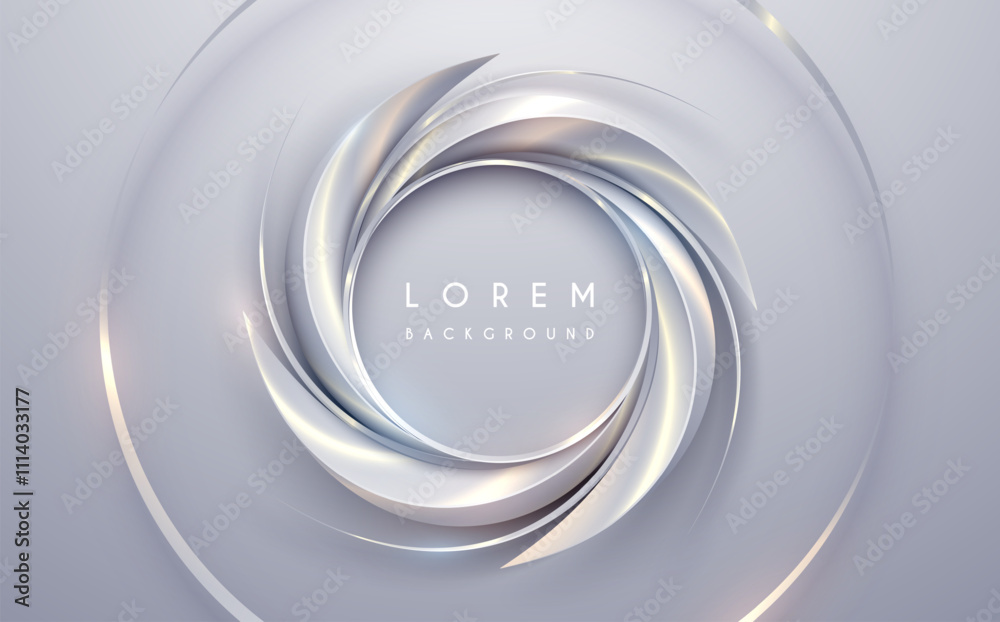 Wall mural abstract circle soft light shapes background