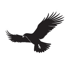 Fototapeta premium Vast Sky with Eagle Silhouette in Distance