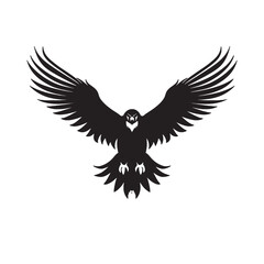 Obraz premium Eagle Silhouette Perched on Lone Dead Tree