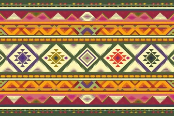 Colorful background with indigenous patterns, culture concept.