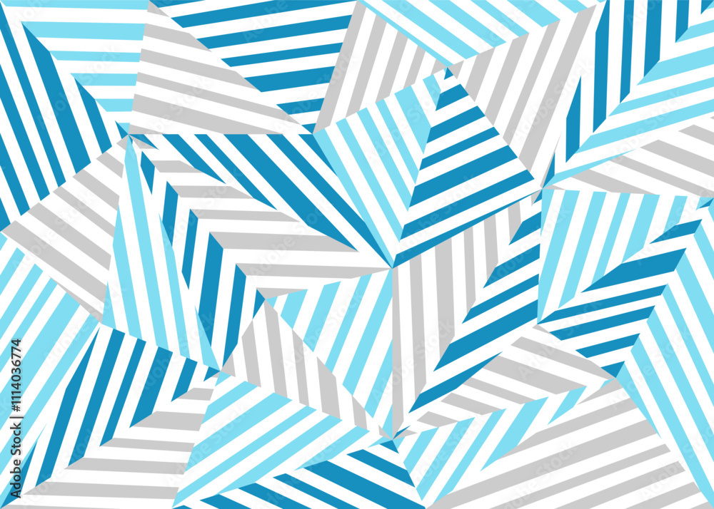 Poster abstract background with colorful geometric triangle and stripe pattern