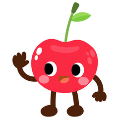 Playful Cartoon Apple Character Illustration