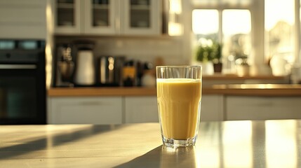 Creamy Avocado Smoothie in a Bright Kitchen Setting