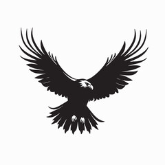 Lone Eagle Silhouette Watching Over Horizon