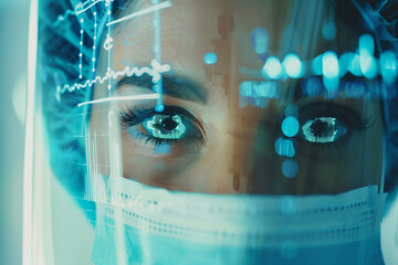 Generative AI Scientist Conducting Advanced Research in Futuristic Laboratory Setting