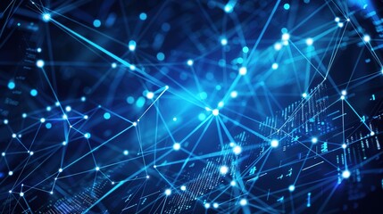 abstract tech background with illuminated fiber optic connections quantum computing network system and electronic global intelligence