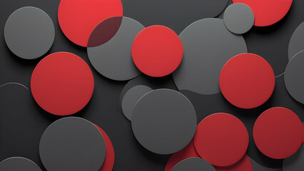 Minimalist Crimson Red, Charcoal Gray Geometric Background with Soft Gradients and Modern Aesthetic