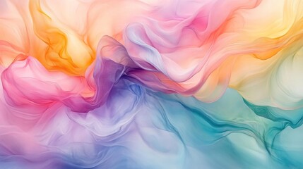 Obraz premium Abstract Swirling Pastel Colors on Fabric