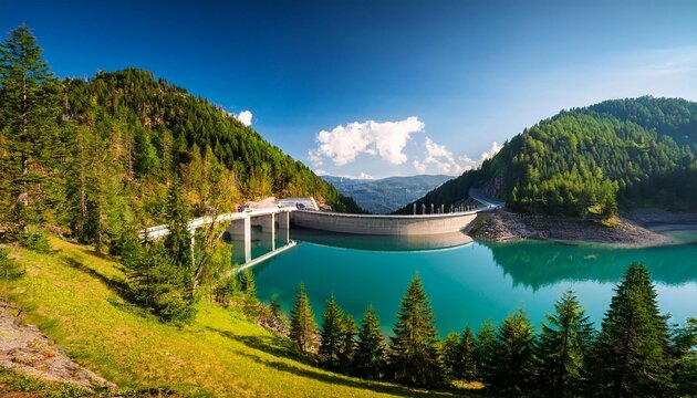 view of a dam in the maltatal carinthia austria
