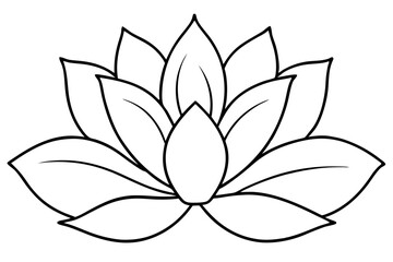 Minimalist Nature Bloom Line Art Vector