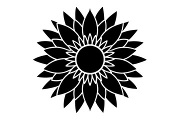 Fototapeta premium Mandala monochrome decoration icon Design