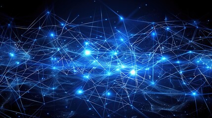 Vector Abstract, science, futuristic, energy technology concept. Digital image of light rays, stripes lines with blue light background