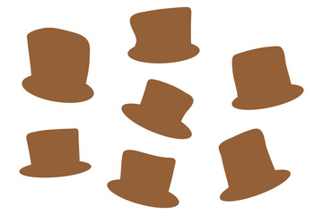 Simple hat icon set. Fashion design