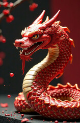 Fototapeta premium snake as a symbol of chinese new year, chinese culture