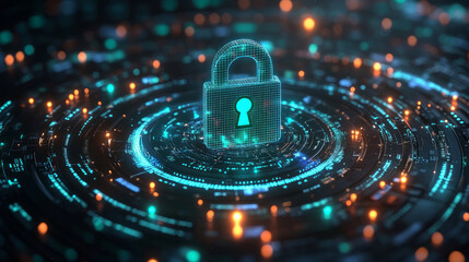Personal information data network security concept technology background