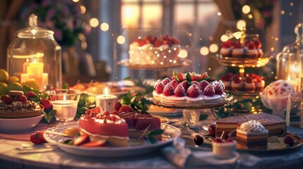 Delightful celebration of International Dessert Day with an array of confections at a cozy gathering