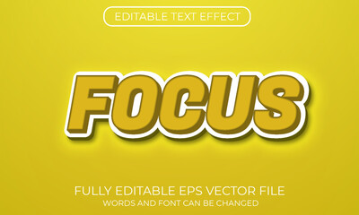 Focus editable text effect. Headline, Title