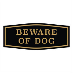 Beware of Dog Vector Sign - Warning Sign for Fence, Property, or Yard
