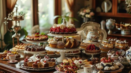 Delightful celebration of International Dessert Day with an array of baked treats and desserts on display