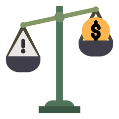 colored recession icon depicting business situation