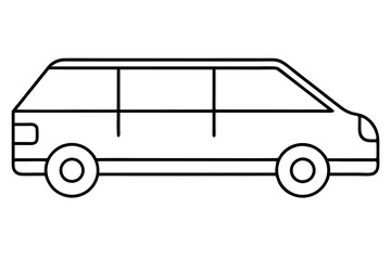 Minimalist Urban Commute Line Art Vector