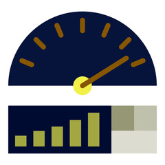 Obraz premium colored recession icon depicting business situation