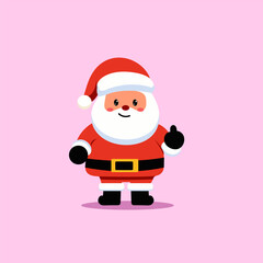 cute cartoon character santa claus in christmas vector design