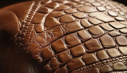 Obraz premium 高級皮革の質感が際立つクロコダイルの革製品の詳細