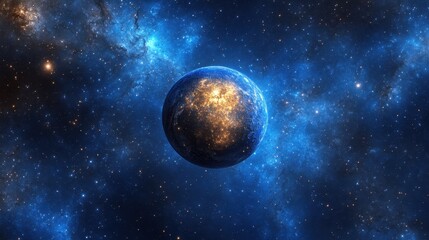 Mercury sphere space blue.