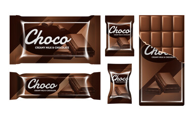 Assorted Choco Chocolate Bar Packaging Designs