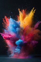A vibrant explosion of colors.