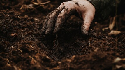 Close up of fertile soil, perfect for planting