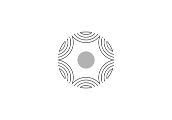 round frame icon design template logo vector illustration