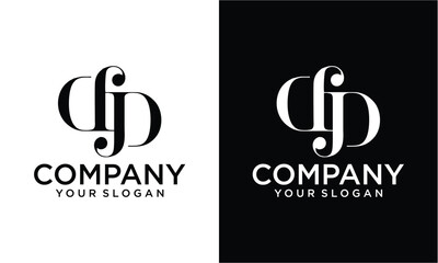 Creative Abstract letter DP logo vector