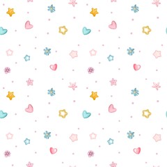 BabyShower Patterns: Flowers, balloons, butterflies, rainbow, clouds, toys, baby diapers and socks and other cute baby shower style designs for textiles, baby clothes and decor. 