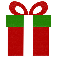 gift box with red ribbon