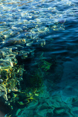 Red Sea Surface. Marine Background. Copy Space